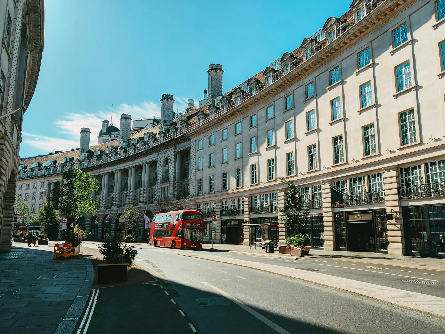 A red London bus on Regent Street