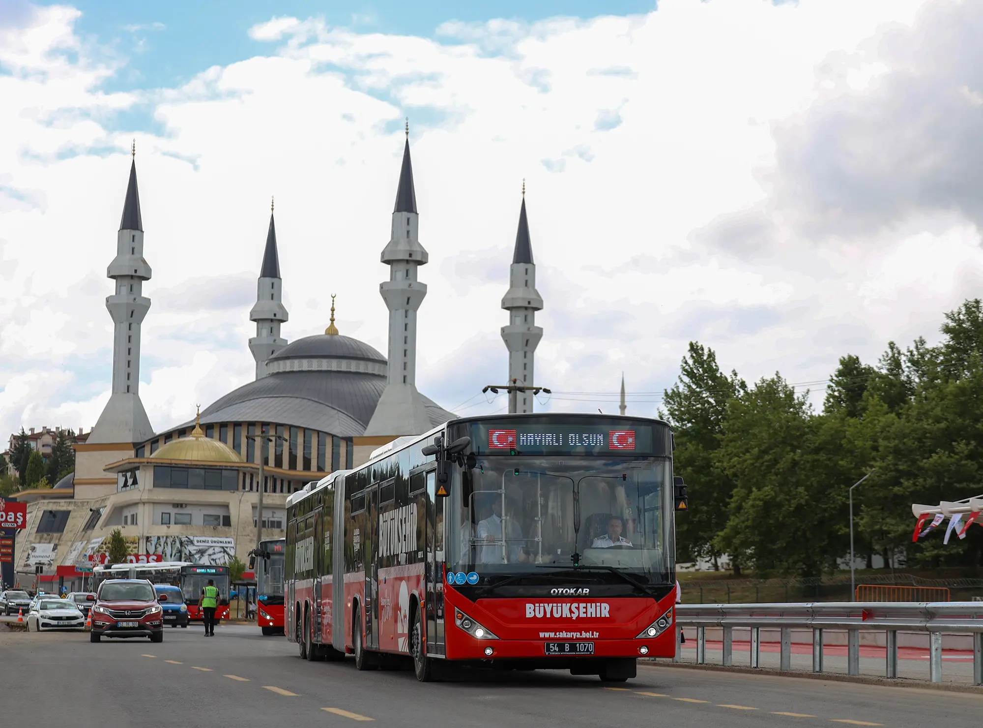 A Sakarya municipal bus on a city street